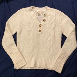 Arizona white/light creme colored sweater. Size large